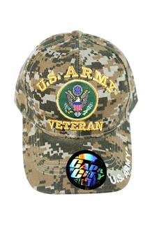 Army Veteran Baseball Cap-H1466-DIGITAL CAMOUFLAGE